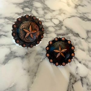 Star door pull  conchos